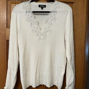 Express Ivory Knit Sweater